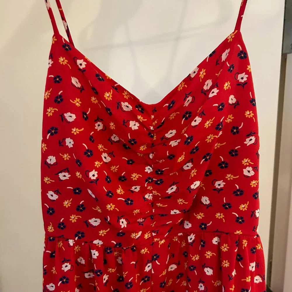 Madewell Floral Red Jumpsuit - Picture 4 of 4